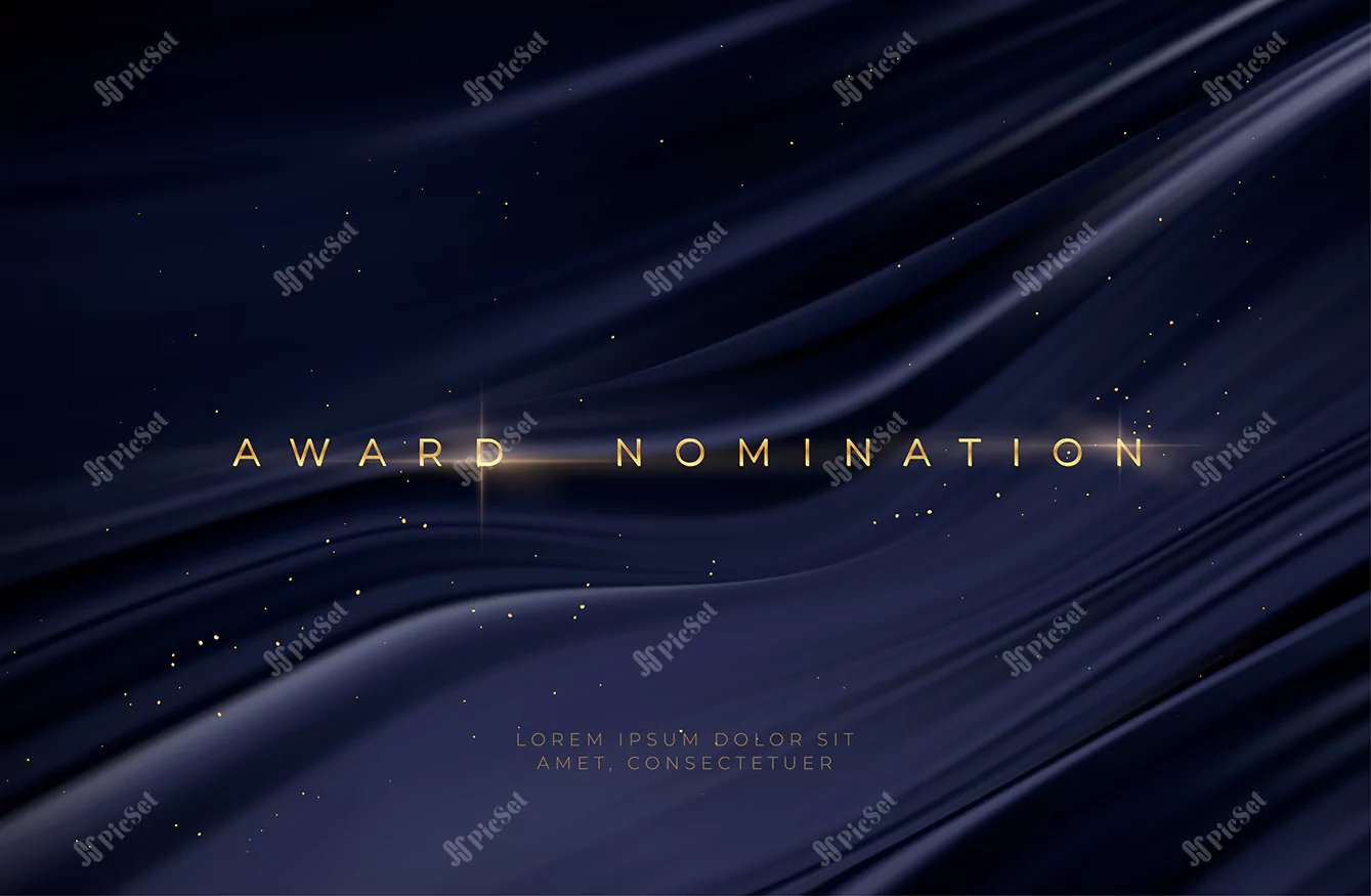 awarding nomination ceremony luxury black wavy background with golden glitter sparkles / در مراسم اهدای جوایز؛ پس زمینه مشکی براق با درخشش طلایی