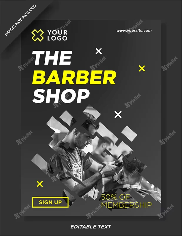 barbershop flyer template design / طراحی قالب بروشور آرایشگاه