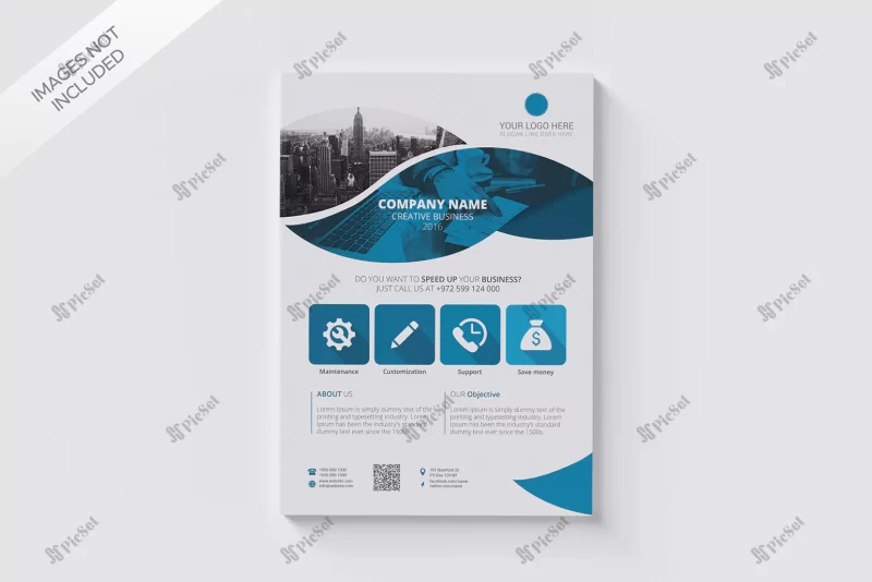 business flyer size a4 template / قالب بروشور شرکتی، تجاری