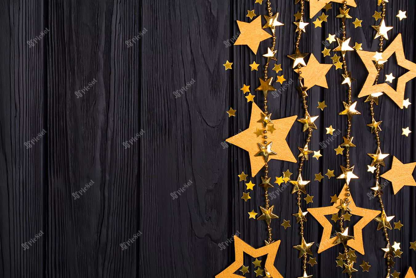 flat lay border big small stars confetti / ستاره های کوچک و بزرگ مسطح