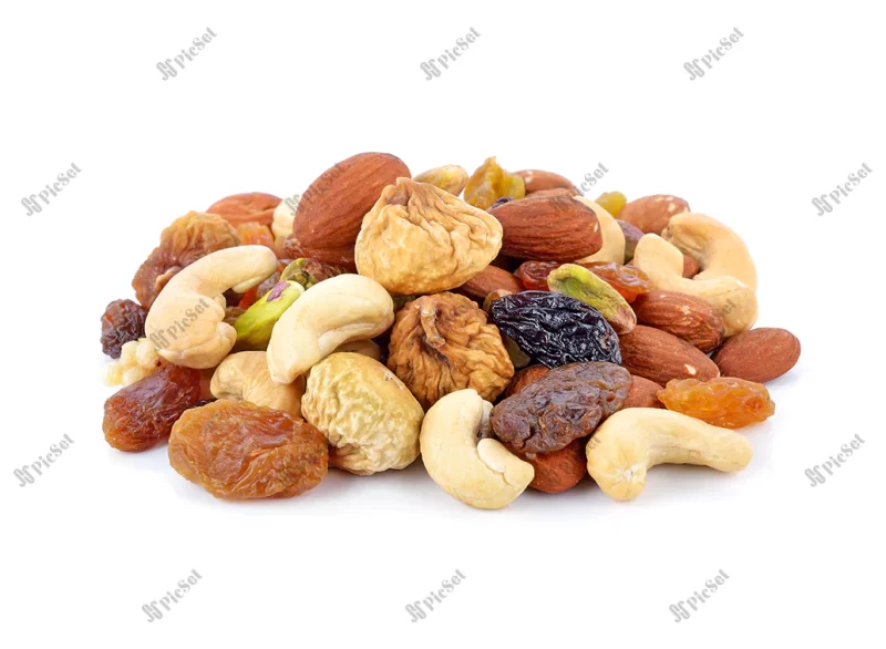 group nuts isolated white / آجیل، تنقلات سالم