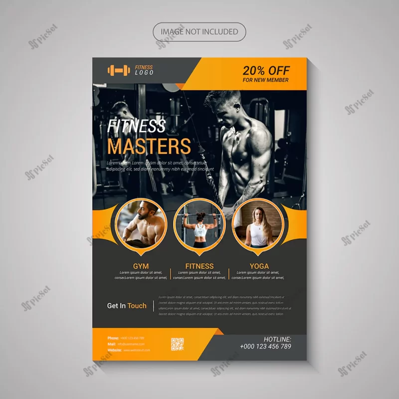 modern fitness gym flyer / بروشور باشگاه بدنسازی مدرن