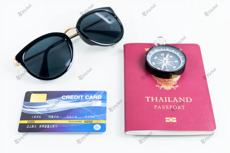 passports credit cards sunglasses white / گذرنامه کارت اعتباری عینک آفتابی، کارت بانکی، پاسپورت