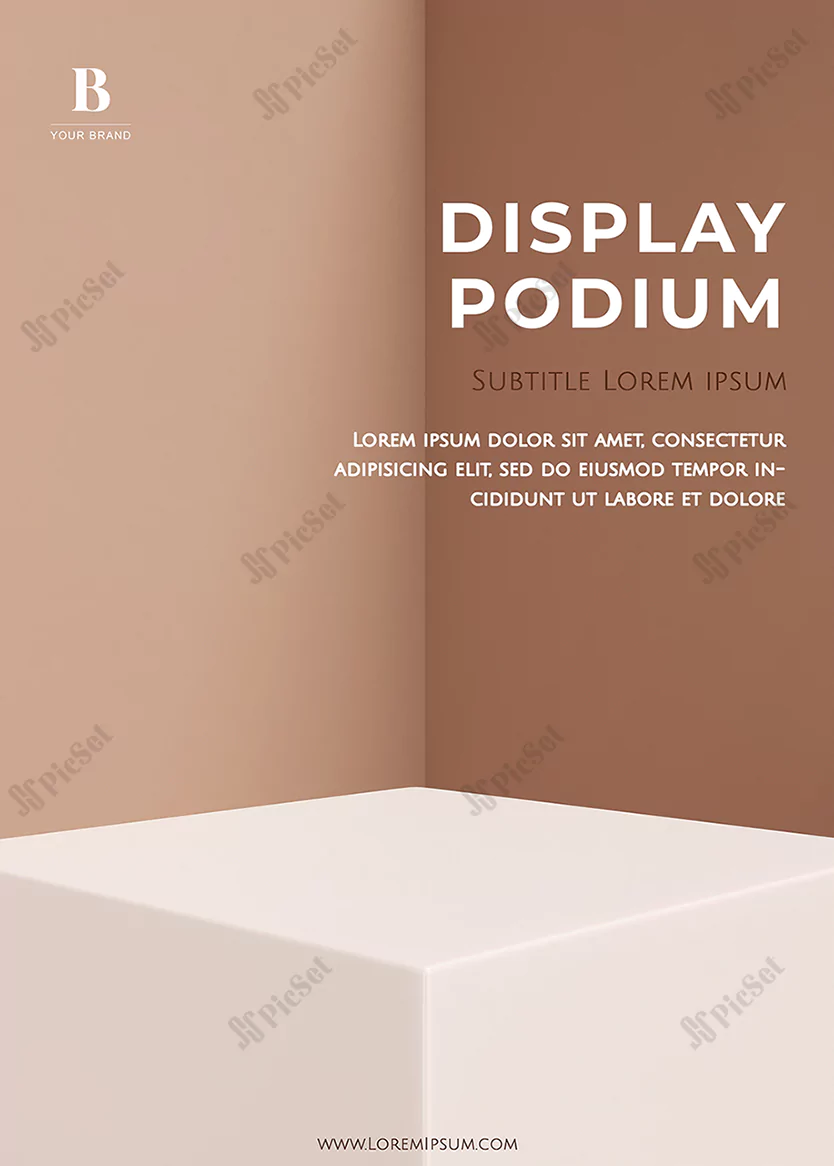 product podium display minimal product backdrop background banner web poster 3d rendering / رونمایی از پوستر تبلیغاتی پس زمینه محصول