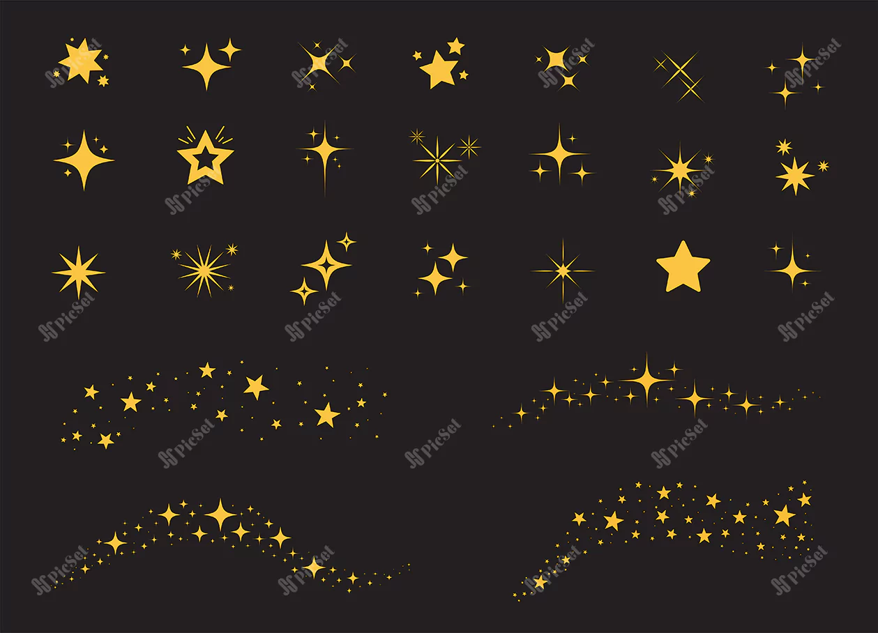 sparkles stars black background / پس زمینه سیاه با ستاره های درخشان