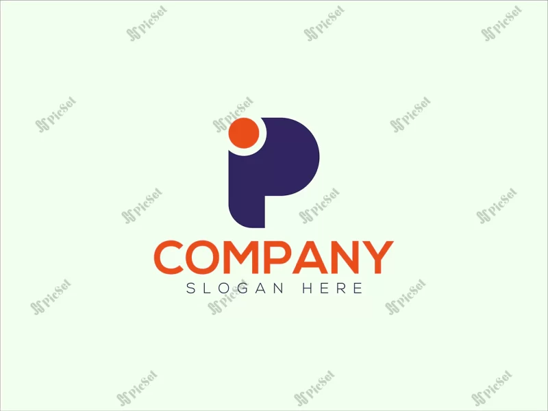 abstract letter p logo design / لوگو حرف p