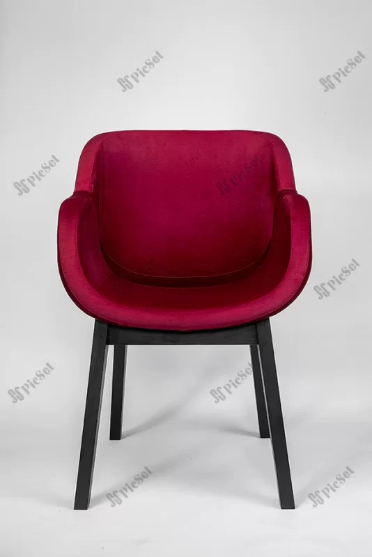 armchairs with red leather seat / صندلی چرمی راحتی قرمز