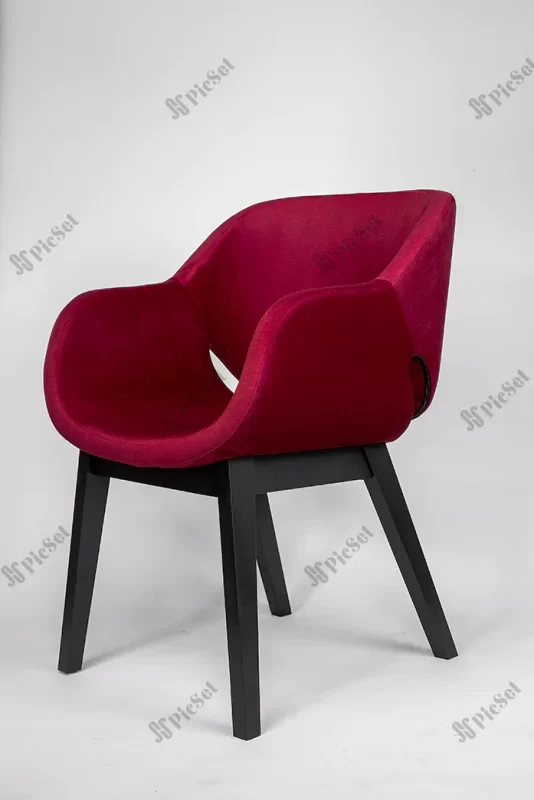 armchairs with red leather seat_94707 1582 01 / صندلی چرمی راحتی قرمز