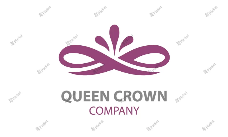 beauty elegant floral crown logo design / لوگوی زیبای تاج گلدار