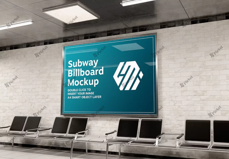 billboard subway station mockup / موکاپ بیلبورد ایستگاه مترو