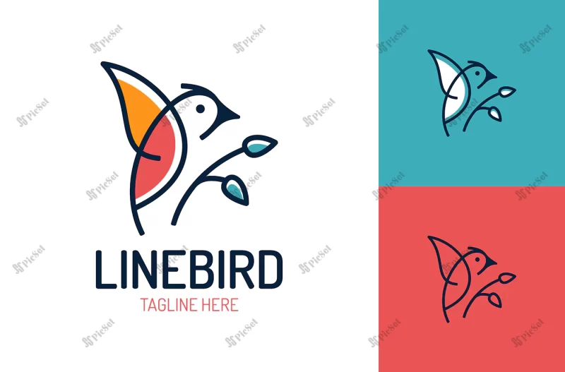 bird logo design template isolated / لوگو پرنده