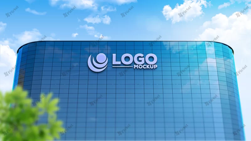 building logo mockup / موکاپ لوگوی ساختمان