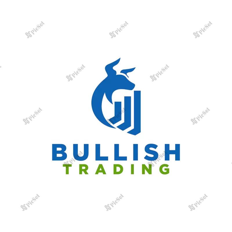 business finance logo with bull as symbol_10250 5546 / لوگو مالی کسب و کار با گاو نر به عنوان نماد بورس