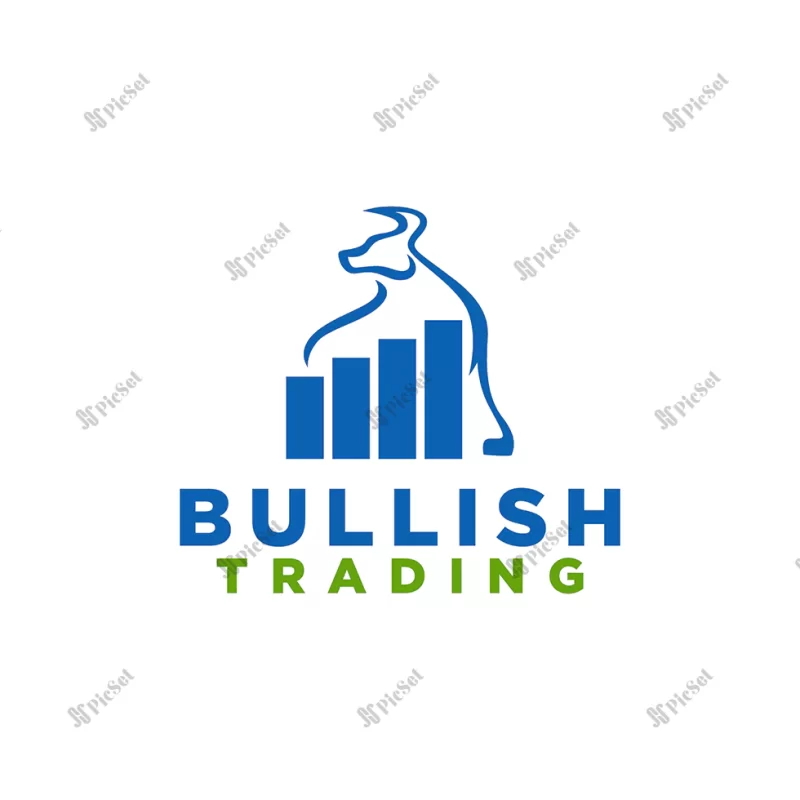 business finance logo with bull as symbol_10250 5547 / لوگو مالی کسب و کار با گاو نر به عنوان نماد بورس