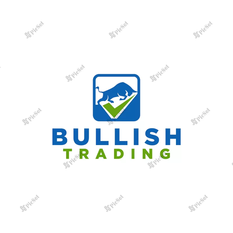 business finance logo with bull as symbol_10250 5561 / لوگو مالی کسب و کار با گاو نر به عنوان نماد بورس