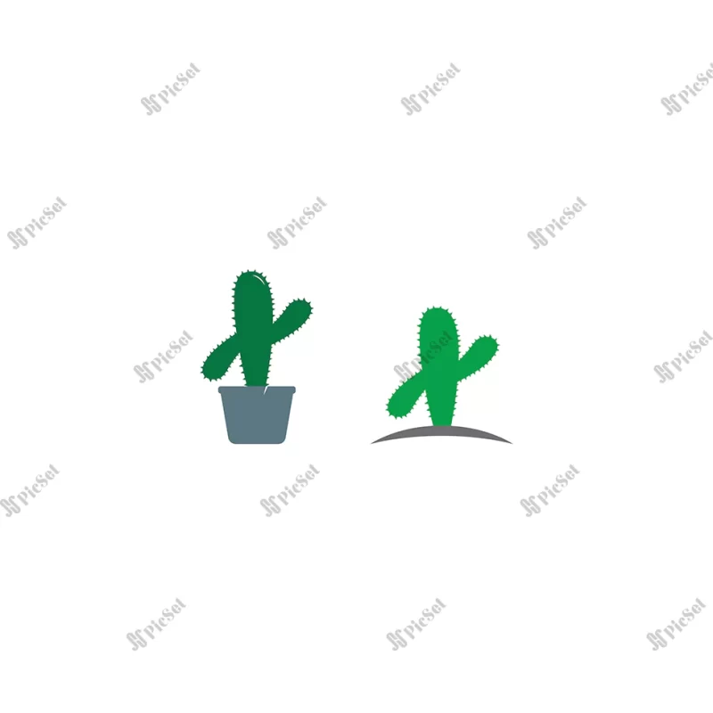 cactus icon logo template vector / لوگوی آیکون کاکتوس