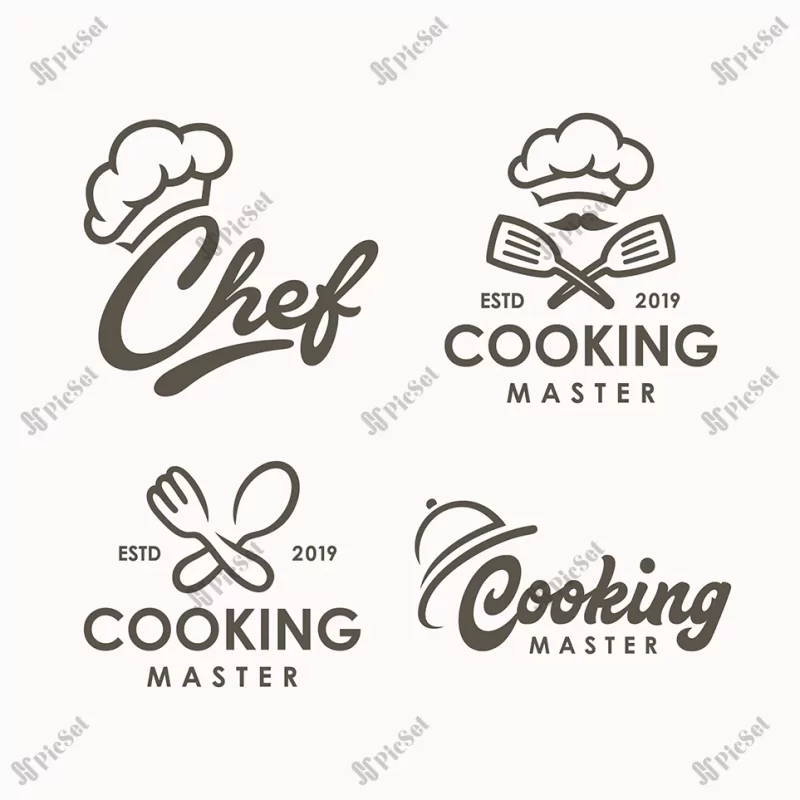 chef cooking logo template / لوگو آشپزی، رستوران