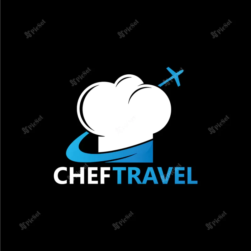 chef travel logo template design / سفر با سرآشپز