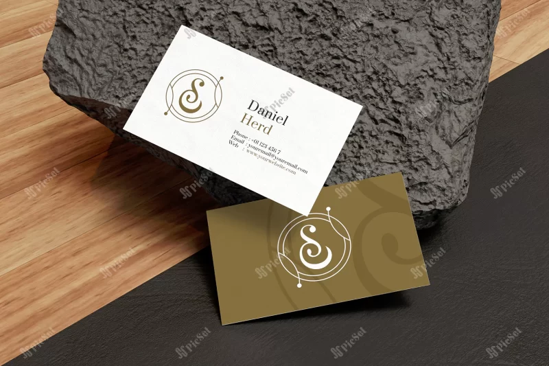 close up business card mockup / موکاپ کارت ویزیت