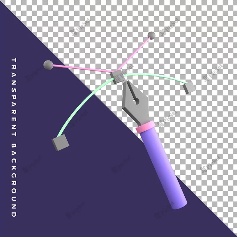 editing adjuster pen tool 3d illustration icon isolated / آیکن قلم ابزار طراح گرافیک سه بعدی