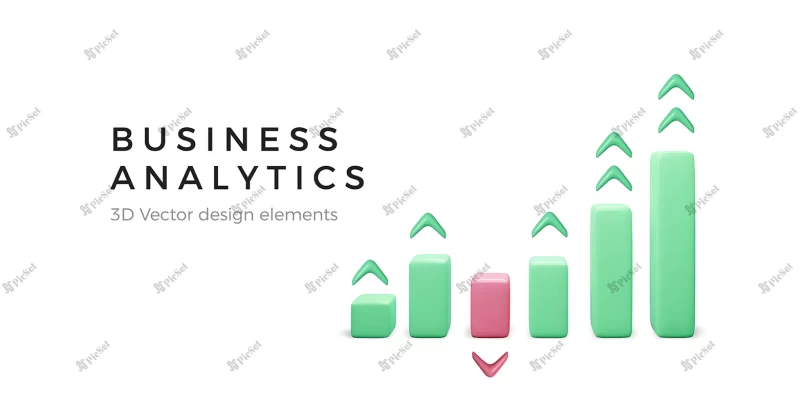 financial chart success graph stock exchange strategy diagram profit business strategy green red infographics with arrows vector illustration / نمودار موفقیت نمودار مالی نمودار استراتژی بورس اینفوگرافیک فلش