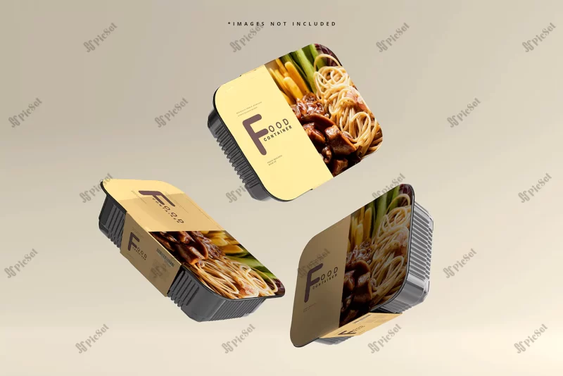 food container mockup / موکاپ ظرف غذا