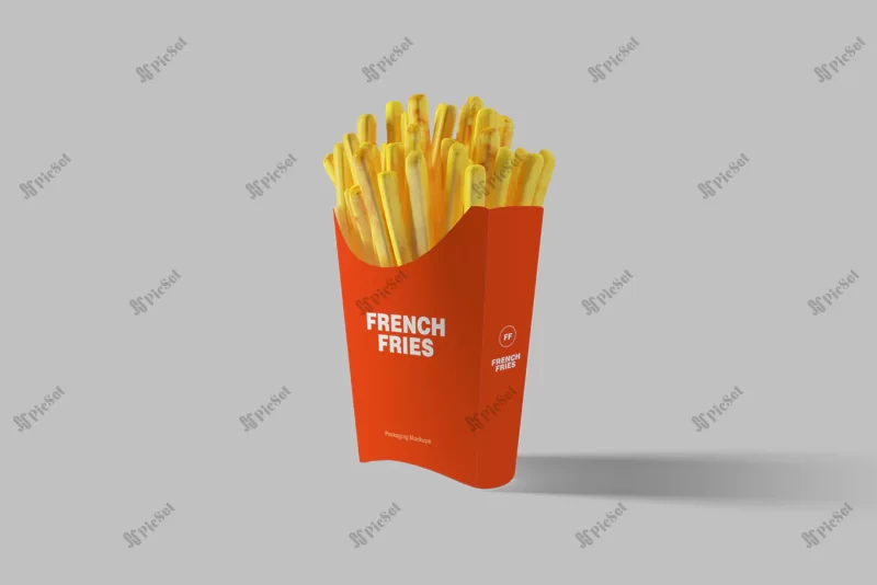 french fries packaging mockup / موکاپ بسته بندی سیب زمینی سرخ کرده