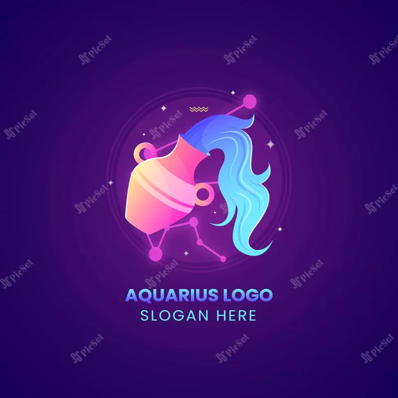 gradient aquarius logo template / لوگو خلاق کسب و کار شرکت