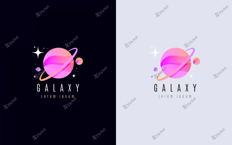 gradient colored galaxy logo / لوگوی کهکشانی گرادیانت