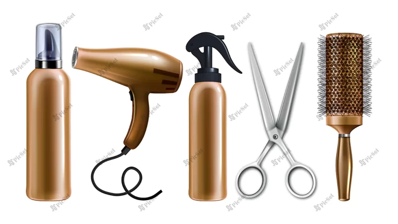 hairdresser tools hairdressing set / ست ابزار آرایشگاه سه بعدی