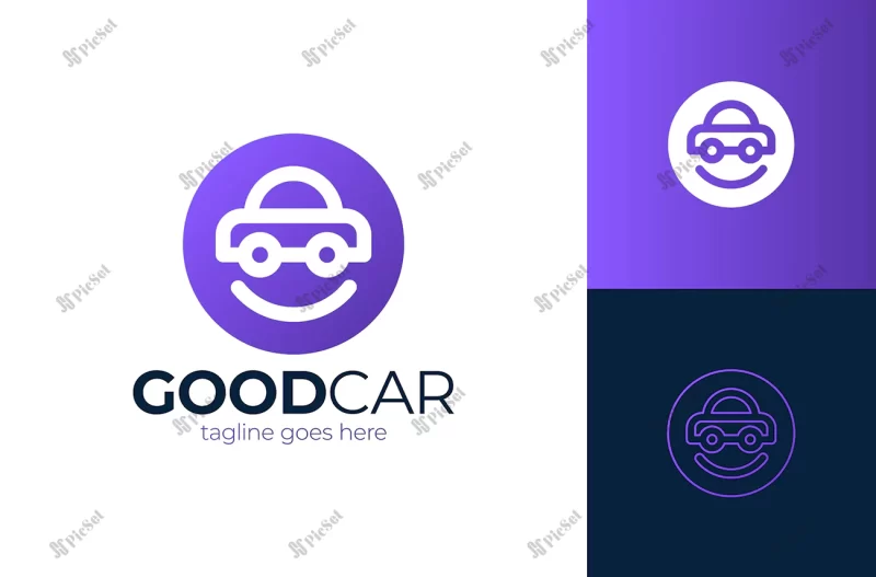 happy car logo design smile car logo design template / لوگوی ماشین با لبخند