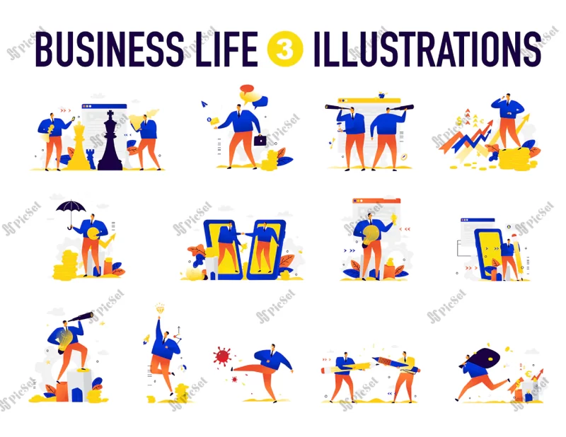 illustrations business situations / موقعیت های تجاری