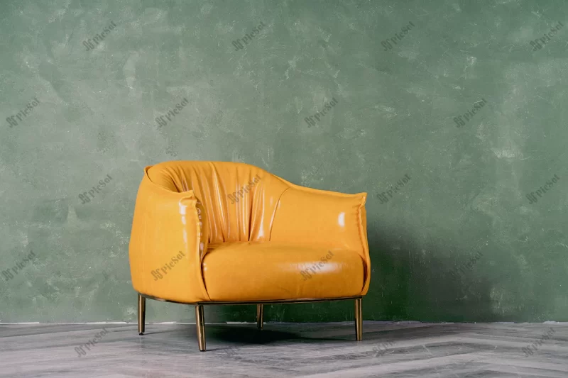 image beautiful chair background / تصویر پس زمینه زیبای صندلی مبل زرد