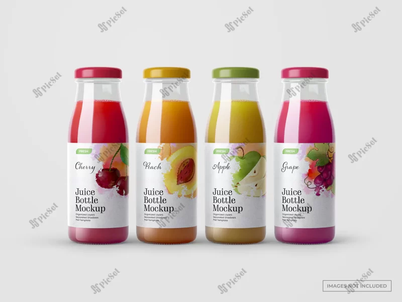 juice bottles mockups / موکاپ بطری آب میوه