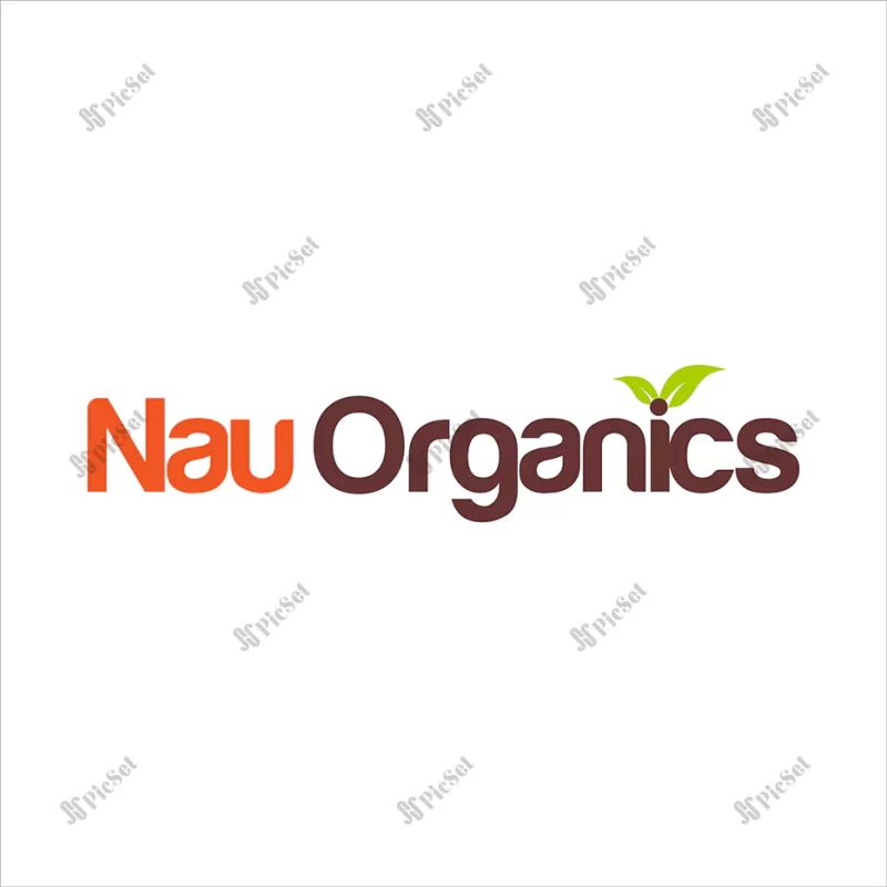 leaf nature organics logo design vector / لوگو ارگانیک برگ طبیعت