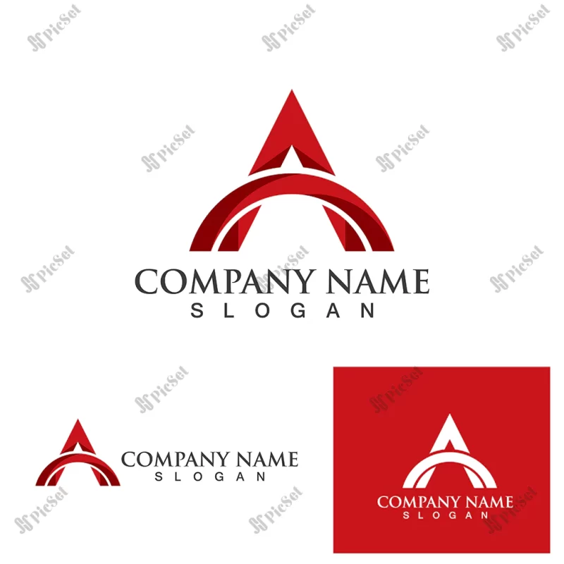 letter logo template vector icon illustration design / لوگوی نامه، طرح پل با حرف a