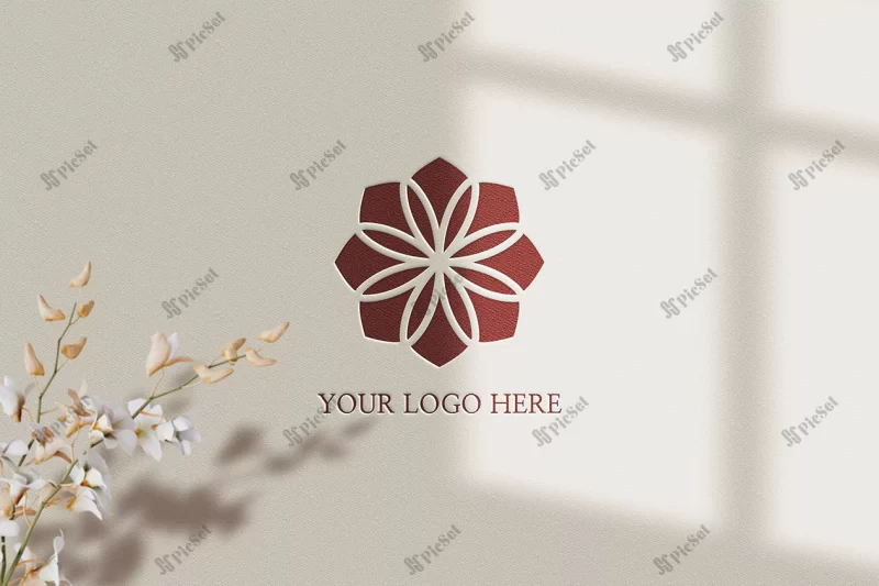 logo mockup presentation paper texture / موکاپ لوگو روی دیوار