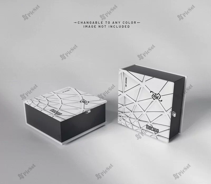 luxurious square box mockup / موکاپ جعبه مربعی مجلل و لوکس