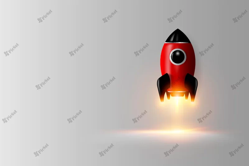 modern digital rocket 3d rendering / موشک سه بعدی