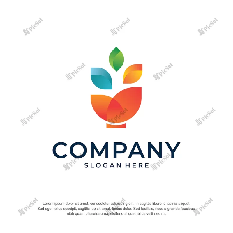 money crystal flower logo premium vector / لوگوی گل کریستال پول مالی