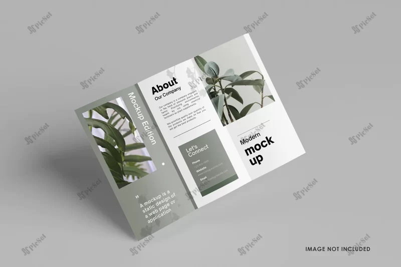 open trifold brochure mockup_550856 315 / موکاپ بروشور سه لت