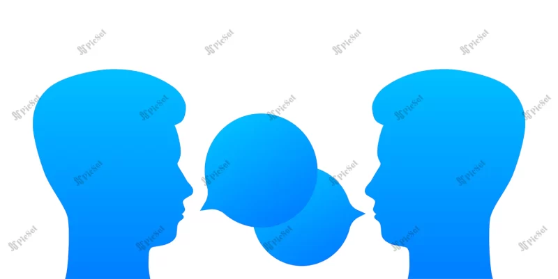person talk about cartoon style dialog chat speech bubble speaking people / گفتگو و صحبت کردن مردم، مکالمه دو نفر