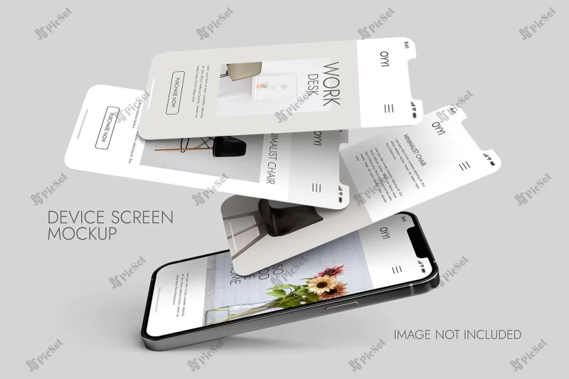 phone screen ui ux app presentation mockup / موکاپ موبایل، رابط کاربری روی صفحه نمایش تلفن