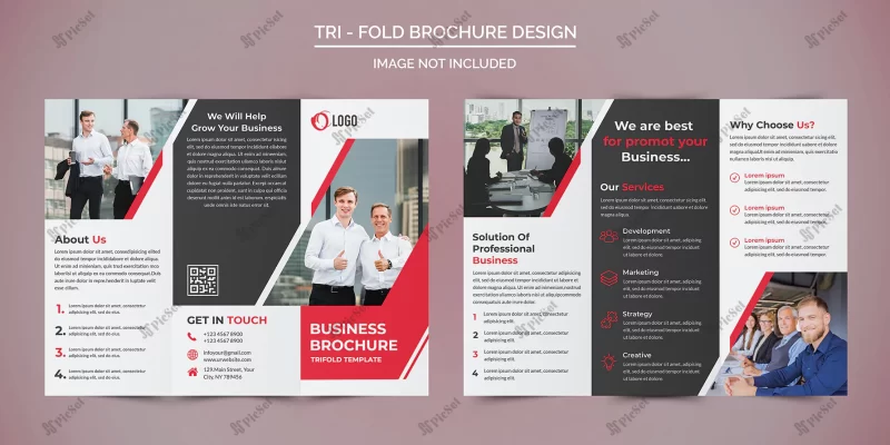 professional business trifold brochure design / بروشور سه لت تجاری