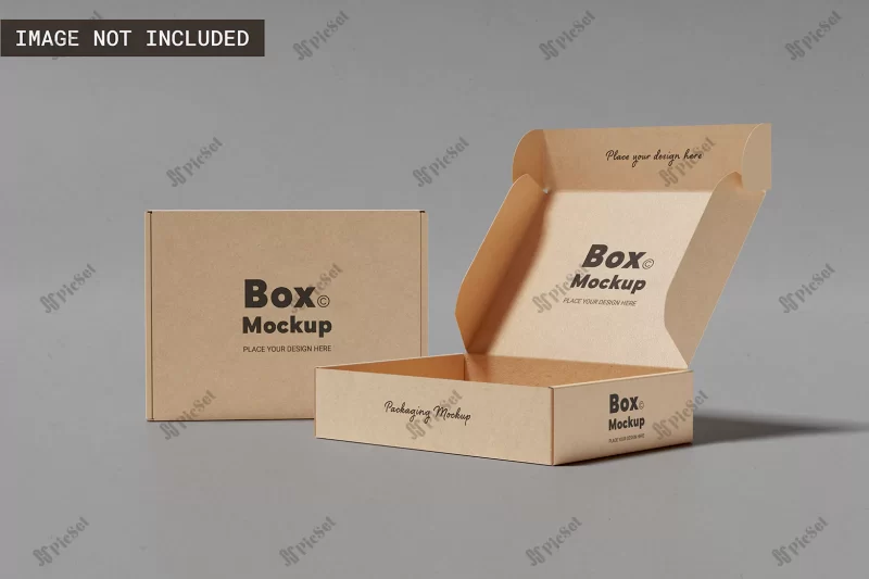 realistic box packaging mockup / موکاپ جعبه بسته بندی