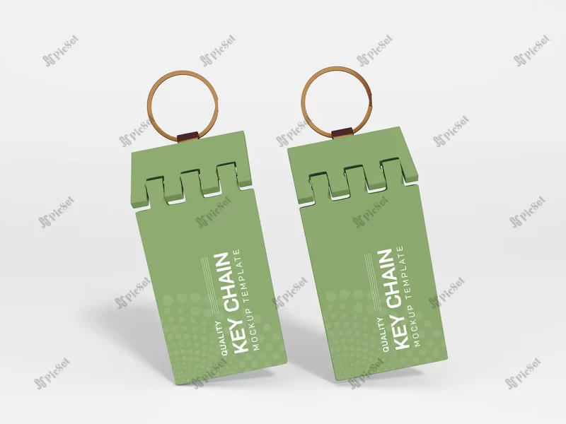rectangular metal keychain keyring mockup / موکاپ جا کلیدی فلزی مستطیلی
