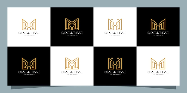 Premium Vector  Initial letter mh logo design creative modern