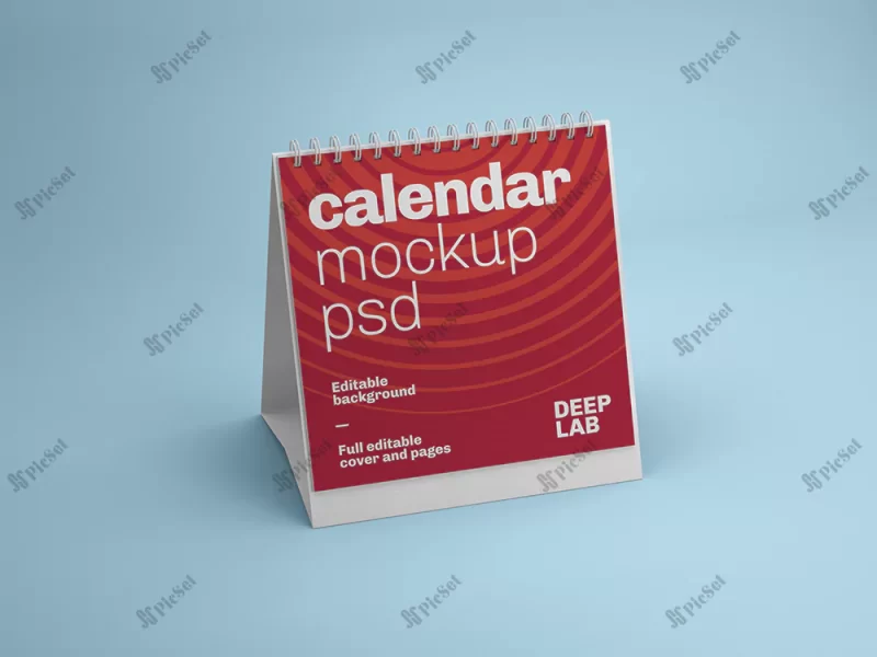square desk calendar mockup / موکاپ تقویم رومیزی مربعی