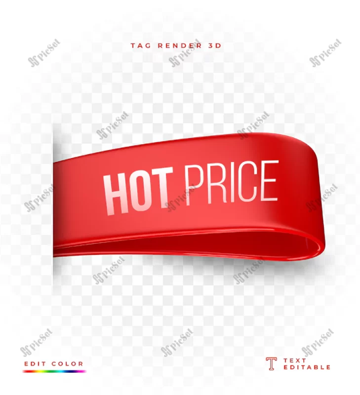 tag hot price red 3d rendering isolated / برچسب قیمت سه بعدی