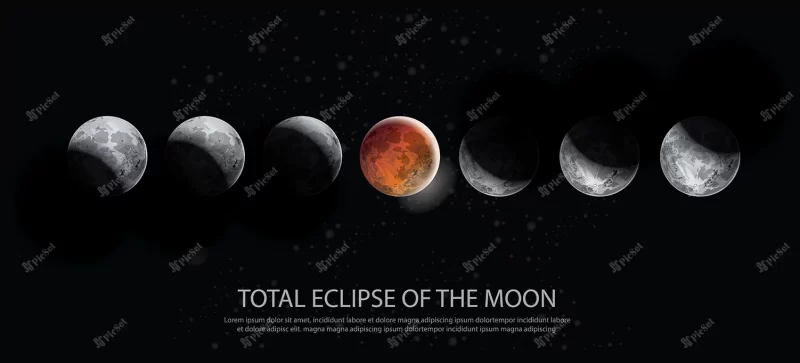 total eclipse moon vector illustration_73621 677 / ماه گرفتگی کامل